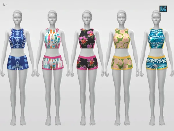 Mix Sporty Set 2 by elfdor - The Sims 4 Custom Content