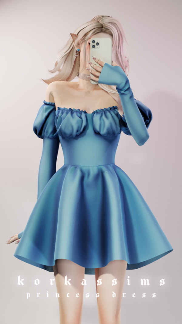 Alpha Princess Dress by simsfinds - The Sims 4 Custom Content