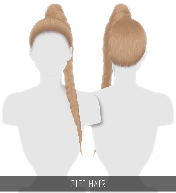 Alpha GIGI HAIR by simsfinds - The Sims 4 Custom Content