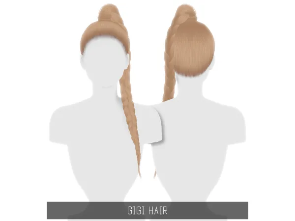 Alpha GIGI HAIR by simpliciaty - The Sims 4 Custom Content