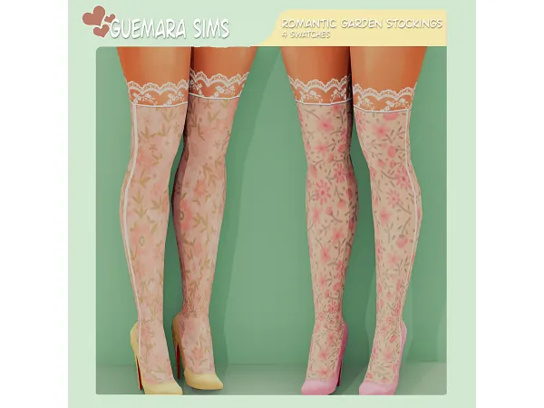 Maxis Match Romantic Garden stockings (Public now) by Guemara - The Sims 4 Custom Content