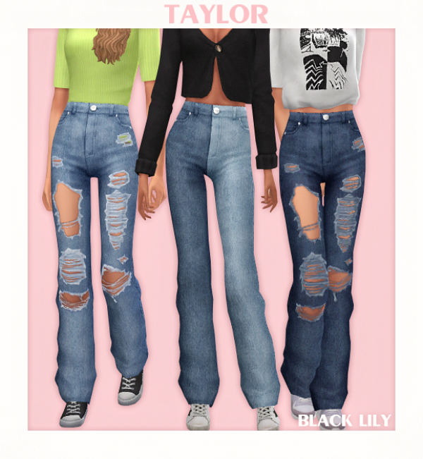 Maxis Match Taylor Jeans by simsfinds - The Sims 4 Custom Content