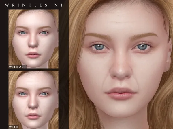 Alpha Wrinkles N1 by Lutessasims - The Sims 4 Custom Content