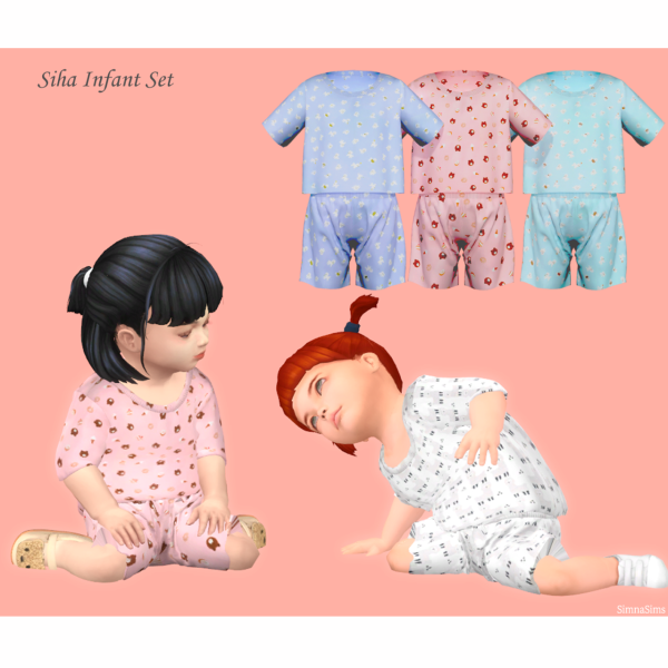 Alpha Siha Infant Outfit Set by simsfinds - The Sims 4 Custom Content