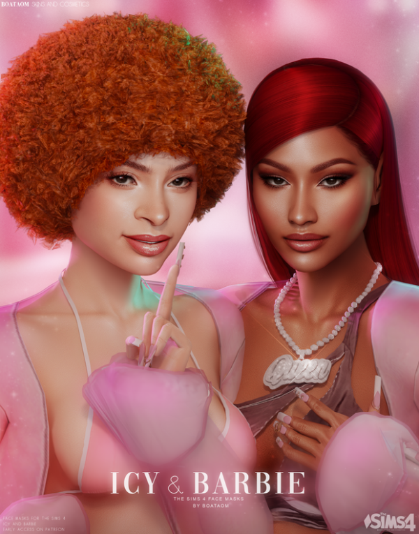 Alpha ICY AND BARBIE FACE MASK AND SIMS by simsfinds - The Sims 4 Custom Content
