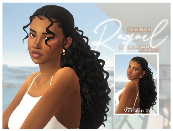 Maxis Match Raquel Hair by simsfinds - The Sims 4 Custom Content