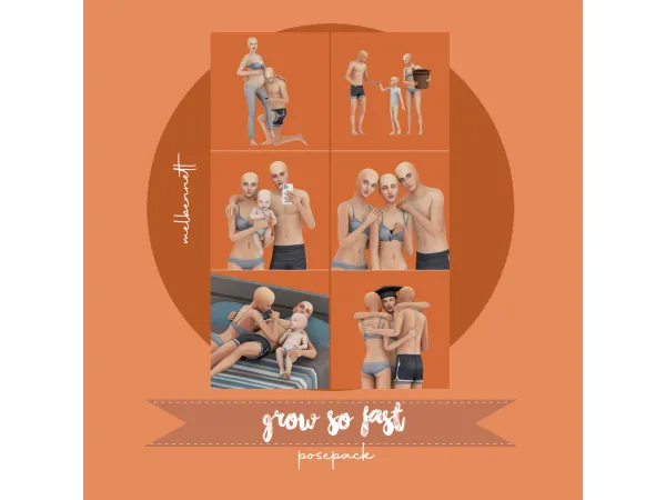 Mix Grow So Fast Posepack - The Sims 4 Custom Content