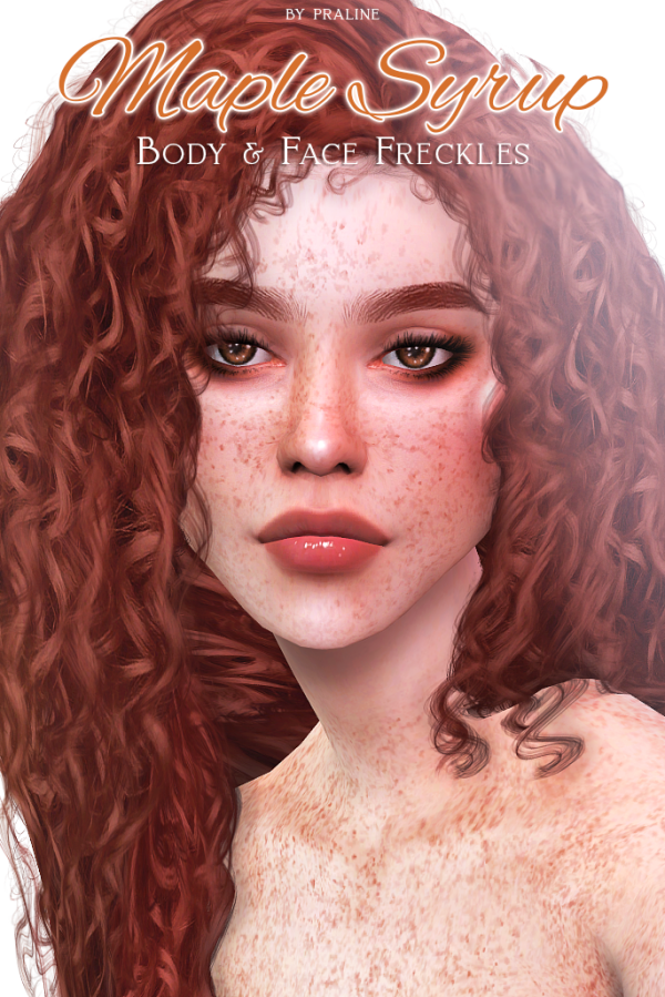 Mix MAPLE SYRUP Body Face Freckles by simsfinds - The Sims 4 Custom Content