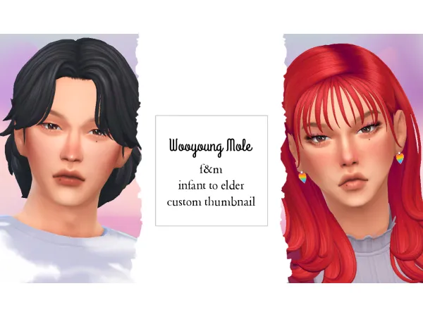 Maxis Match Wooyoung Moles Simmer by NekoChan - The Sims 4 Custom Content
