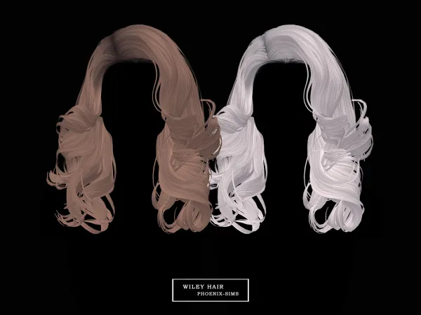 Alpha Wiley Hair by phoenixsims4 - The Sims 4 Custom Content