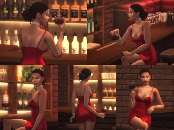 Maxis Match Wine Oclock at The Bar Pose Pack - The Sims 4 Custom Content