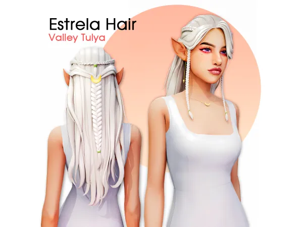 (The Sims 4) Estrela Hair by Valley Tulya