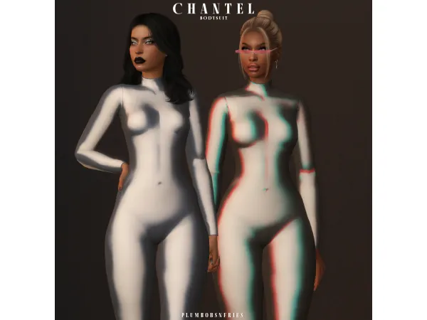 Alpha plumbobsnfries CHANTEL bodysuit by plumbobsnfries - The Sims 4 Custom Content