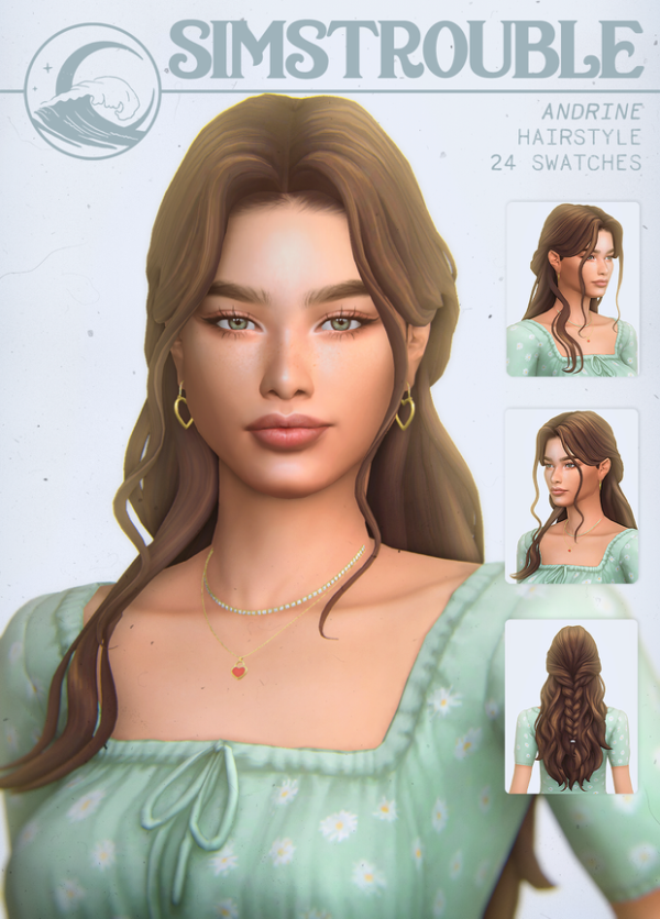 Maxis Match Andrine Hairstyle by simsfinds - The Sims 4 Custom Content