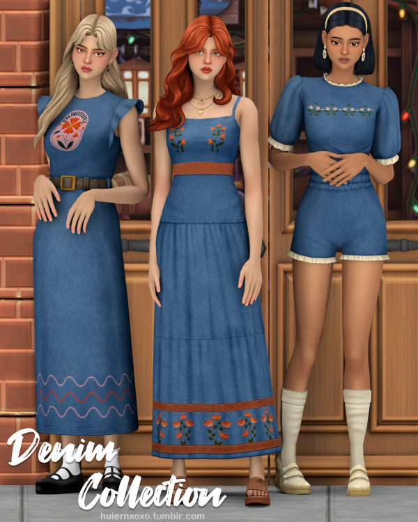 Maxis Match Denim Collection (6 Items) by simsfinds - The Sims 4 Custom Content