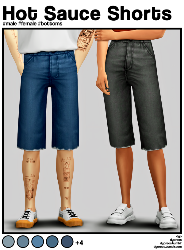 Maxis Match [Dyoreos] Hot Sauce Shorts by simsfinds - The Sims 4 Custom Content