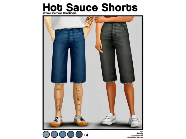 Maxis Match [Dyoreos] Hot Sauce Shorts by dyoreos - The Sims 4 Custom Content