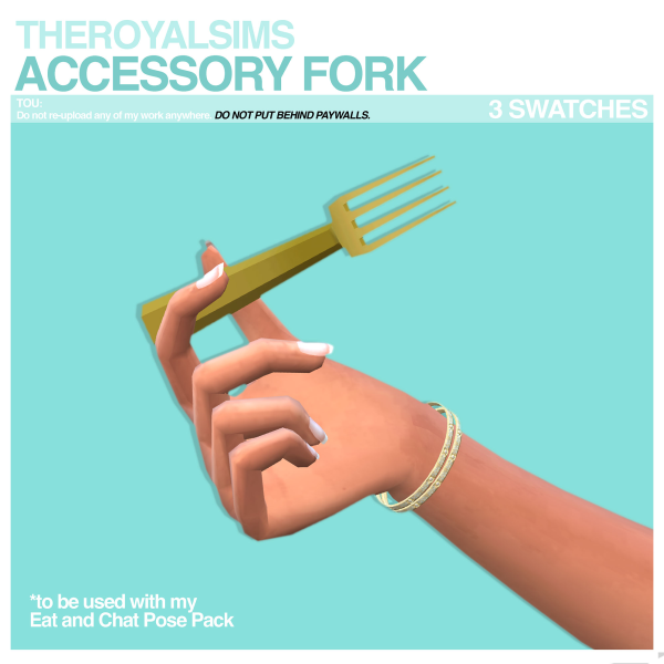 Maxis Match THEROYALSIMS ACCESSORY FORK by simsfinds - The Sims 4 Custom Content