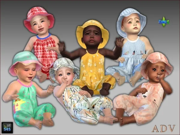 Maxis Match Summer outfits for infant girls - The Sims 4 Custom Content
