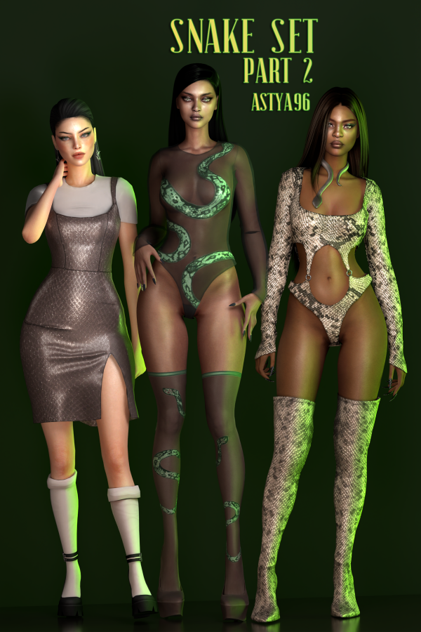 Alpha May Collection 2023 Snake Set Part 2 by simsfinds - The Sims 4 Custom Content