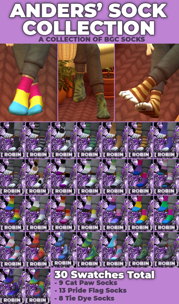 Maxis Match Anders Sock Collection P1 by simsfinds - The Sims 4 Custom Content