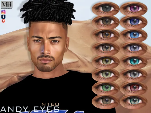 Alpha Andy Eyes N160 by magichandcc - The Sims 4 Custom Content