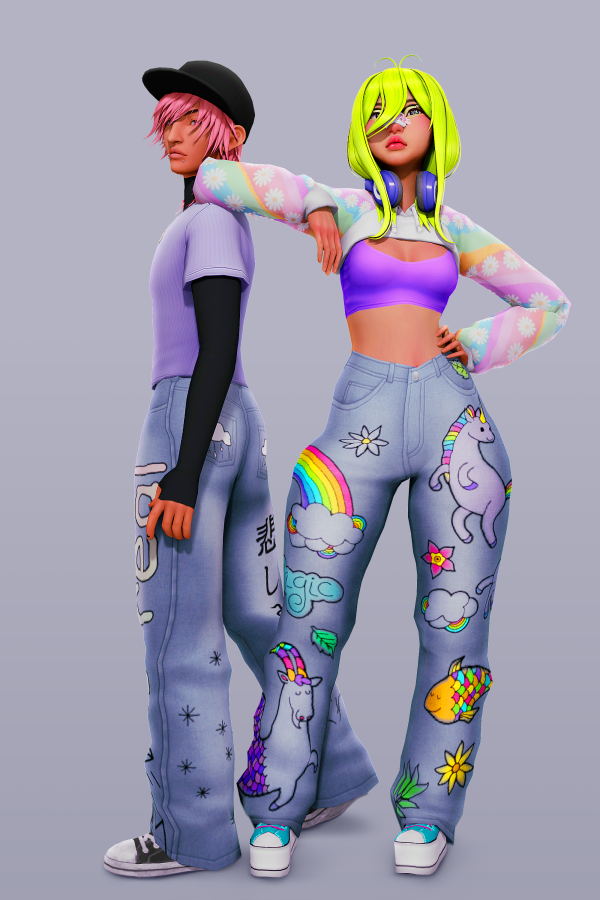 Maxis Match Sunshine Jeans by simsfinds - The Sims 4 Custom Content