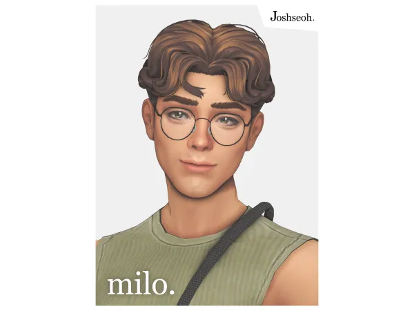 Maxis Match Milo Hair (jo_se_oh joshseoh) by Josh - The Sims 4 Custom Content