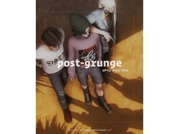 Maxis Match post grunge grunge kit add ons by sforzinda - The Sims 4 Custom Content