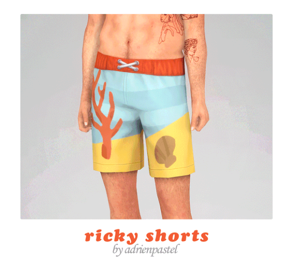 Maxis Match Ricky Shorts by simsfinds - The Sims 4 Custom Content