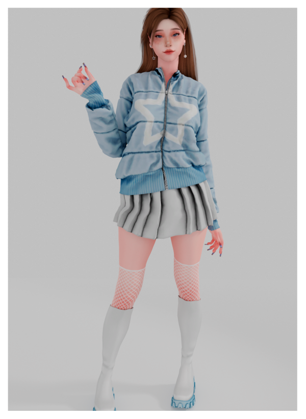 Alpha BABY GIRLY BOMBER by ohmybunnny2 - The Sims 4 Custom Content