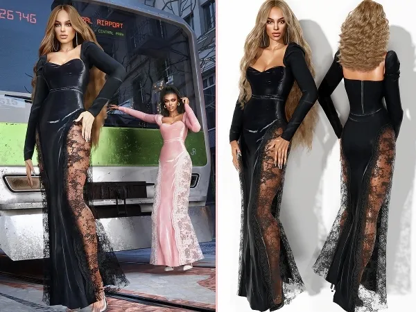 Alpha Velvet Gown cool_content_star by cool_content_star - The Sims 4 Custom Content