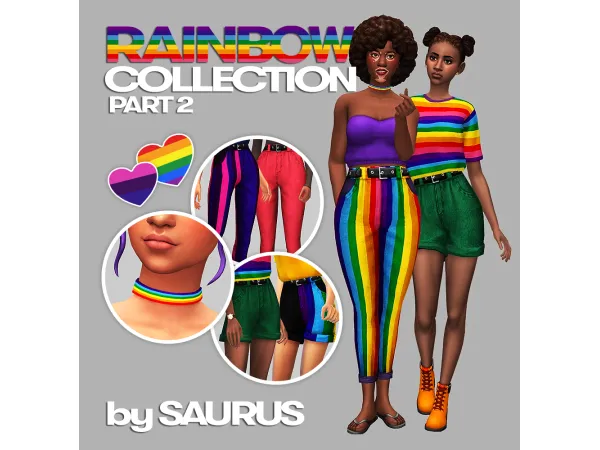 Maxis Match Rainbow Collection (Part 2) by Saurus - The Sims 4 Custom Content