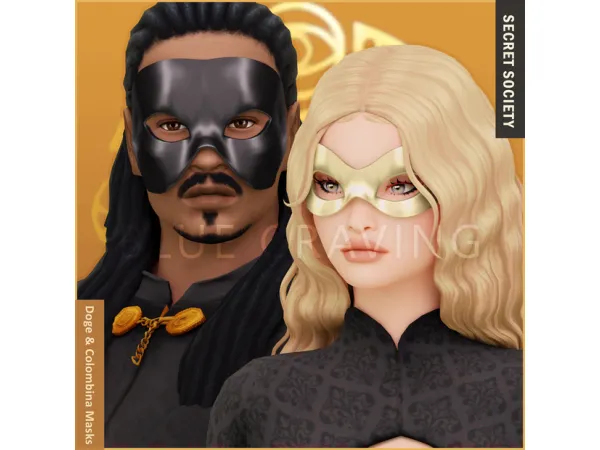 Maxis Match Blue Craving Doge Colombina Masks - The Sims 4 Custom Content