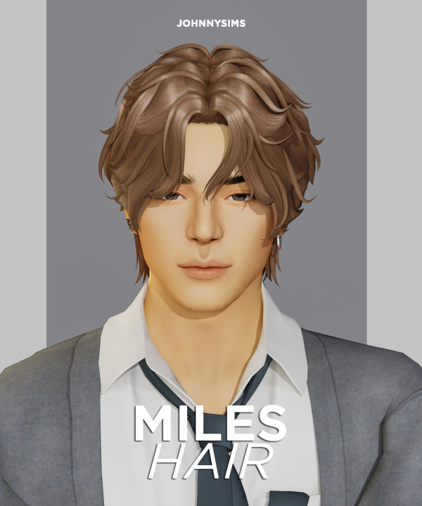Maxis Match Miles Hair by simsfinds - The Sims 4 Custom Content