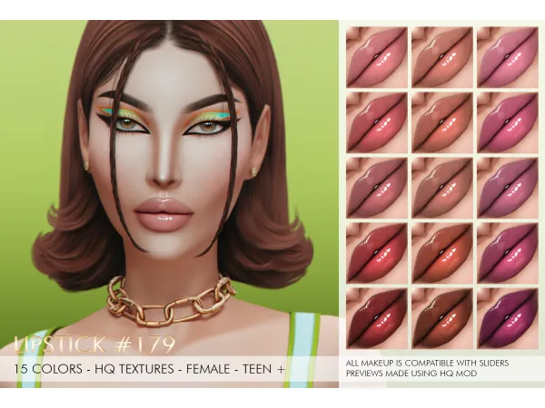 Alpha SUNNI MAKEUP SET by simsfinds - The Sims 4 Custom Content