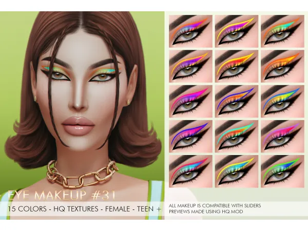 Alpha SUNNI MAKEUP SET by simsfinds - The Sims 4 Custom Content