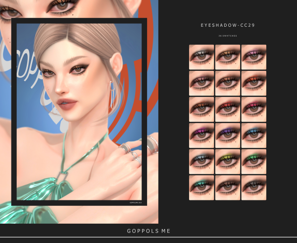 Alpha GPME GOLD Eyeshadow 29 by simsfinds - The Sims 4 Custom Content