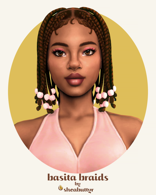 Maxis Match basita braids by simsfinds - The Sims 4 Custom Content