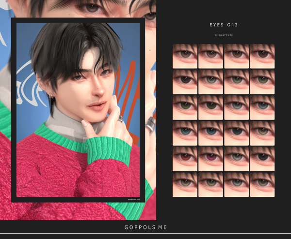 Alpha GPME GOLD Eyes G43 by simsfinds - The Sims 4 Custom Content