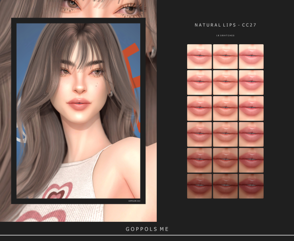 Alpha GPME GOLD Natural Lips CC27 by simsfinds - The Sims 4 Custom Content