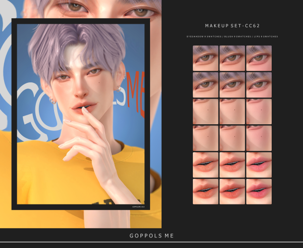 Alpha GPME GOLD MAKEUP SET CC62 by simsfinds - The Sims 4 Custom Content