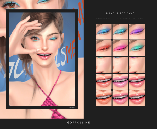 Alpha GPME GOLD MAKEUP SET CC63 by simsfinds - The Sims 4 Custom Content