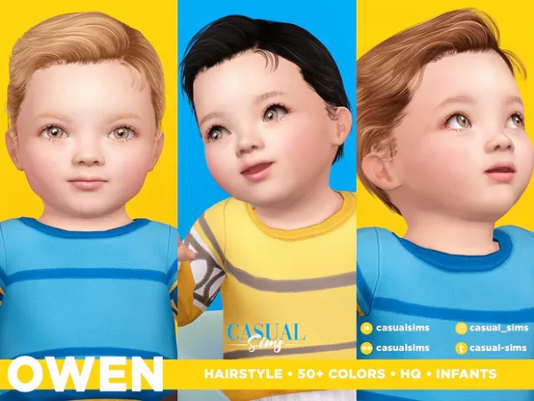 Alpha Owen Hairstyle for Infants by casualsims - The Sims 4 Custom Content