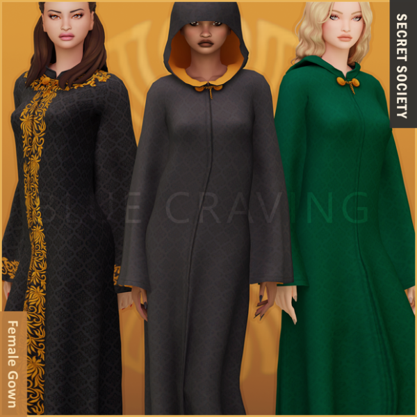 Maxis Match Blue Craving Secret Society Gown by bluecraving - The Sims 4 Custom Content