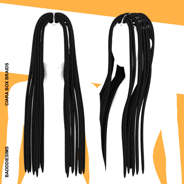 Mix CIARA BOX BRAIDS by simsfinds - The Sims 4 Custom Content