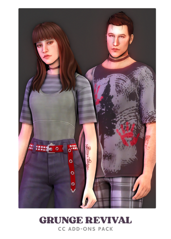 Maxis Match Grunge Revival Add Ons by simsfinds - The Sims 4 Custom Content