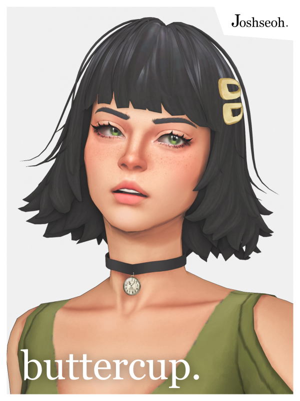 Maxis Match Buttercup Hair (jo_se_oh joshseoh) by simsfinds - The Sims 4 Custom Content