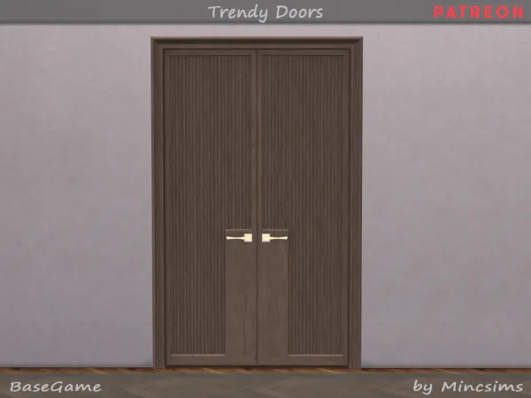 Alpha Trendy Doors by Mincsims - The Sims 4 Custom Content