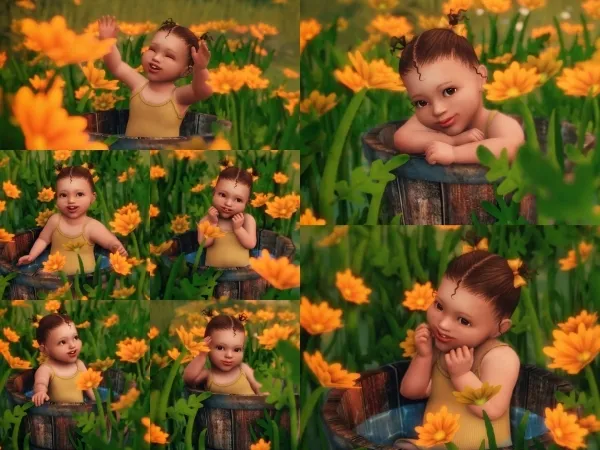 Mix Outdoor Bath Pose Pack by katverse - The Sims 4 Custom Content